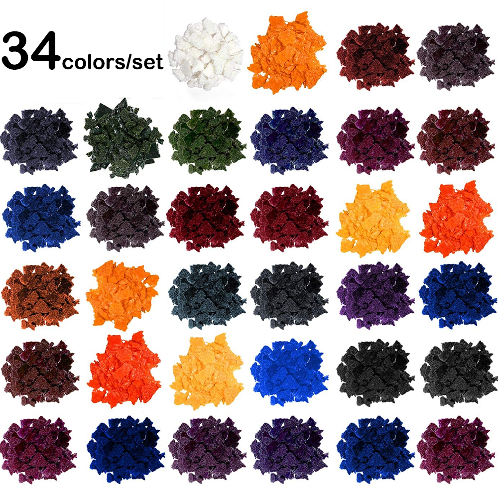 Soy Wax Flake - 34 цвета/набор, чипсы для красивания свечей,