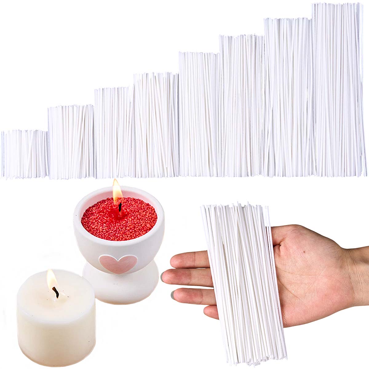 Soy Wax Flake - Набор из 50 вощененных хлопковых фитилей