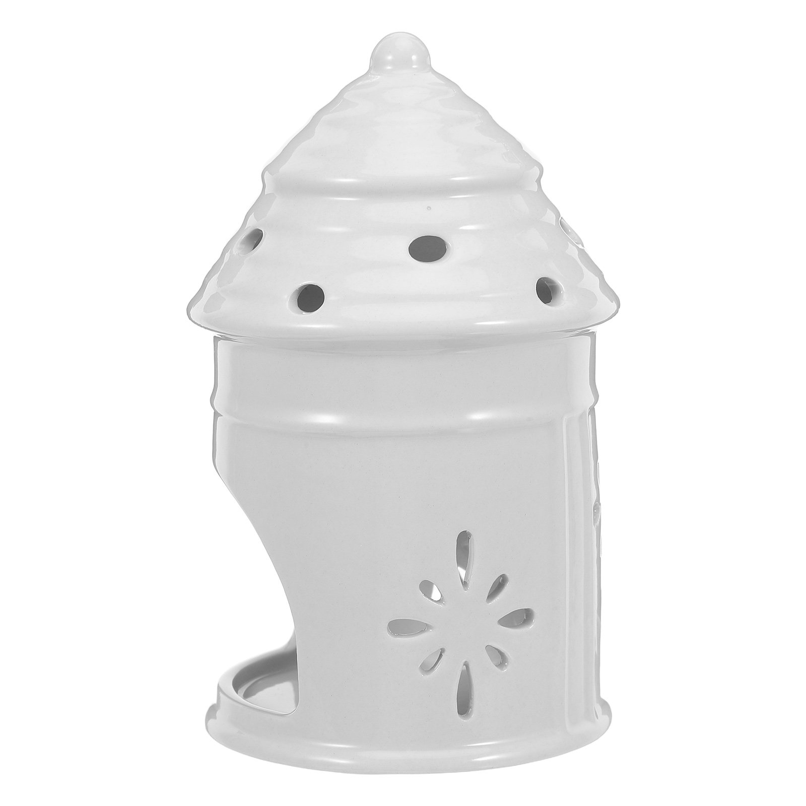 Wax Melt Burner - Керамический декоративный подсвечник-башня с ажурной резьбой,