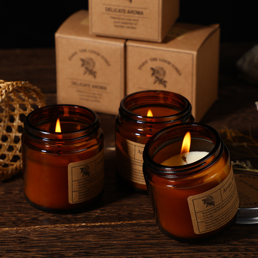 Soy Wax Flake - 1 шт. коричневая стеклянная чашка, ароматерапевтическая