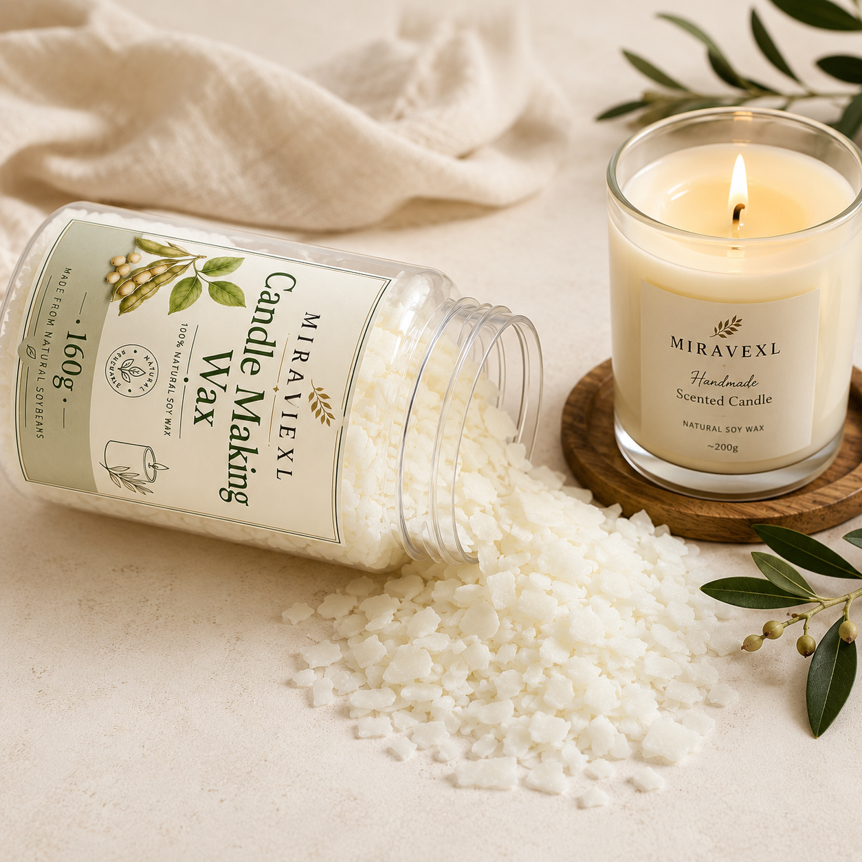 Натуральный соевый воск MIRAVE – обзор и цена Soy Wax Flake