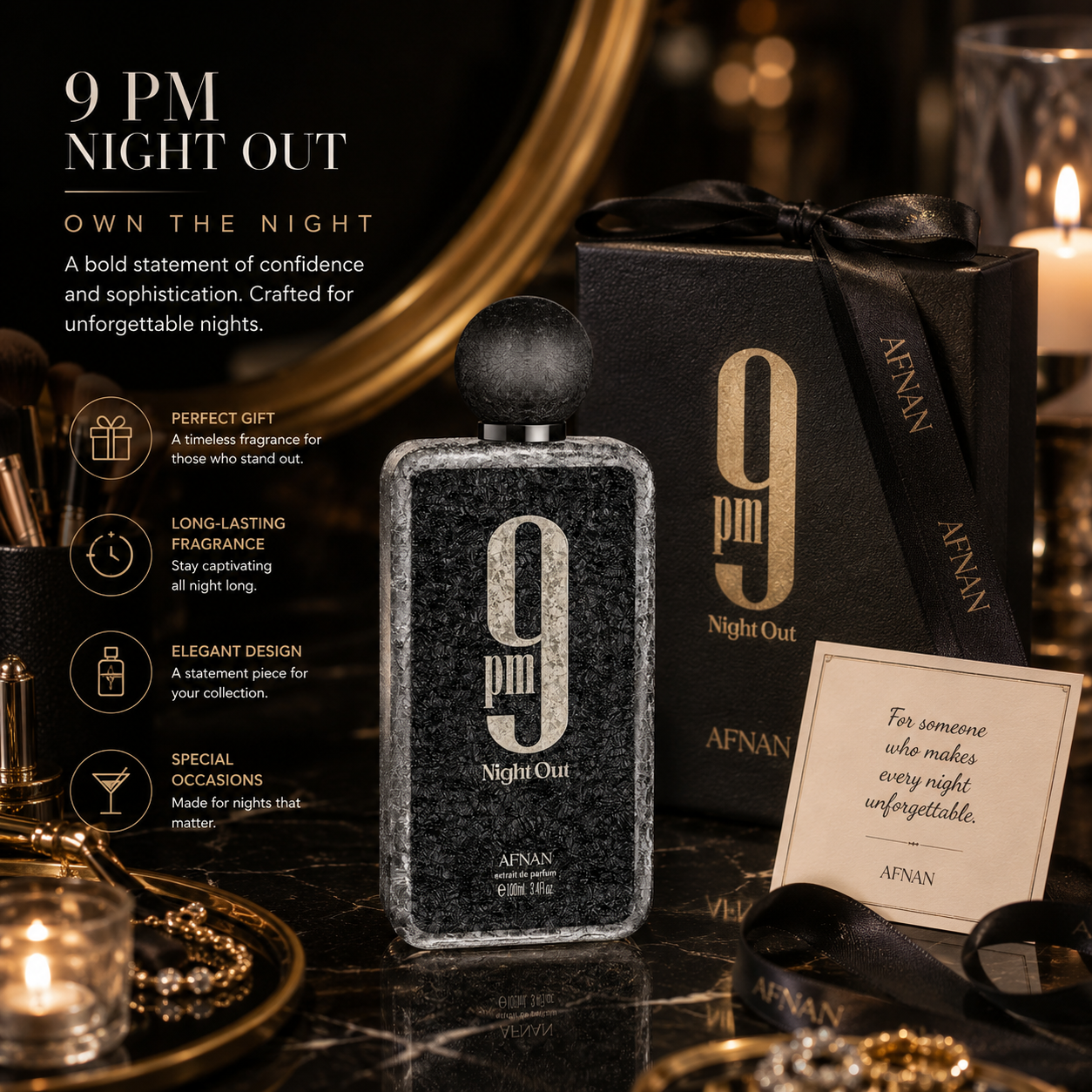 AFNAN 9PM Night Out Extrait De – обзор и цена Home Fragrance Vanilla Musk